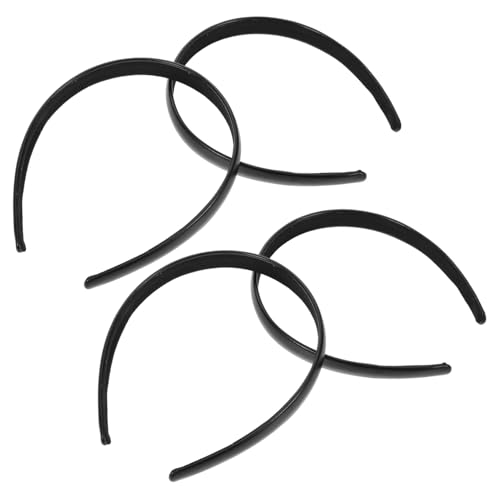 DECOMELODY 2 Stück Schwarze PU Leder Haarbänder Damen und Teens Dünne Flexible Stirnbänder Modisch Schlicht Bequem und Langlebig Passend für Alltag und Besondere Anlässe von DECOMELODY