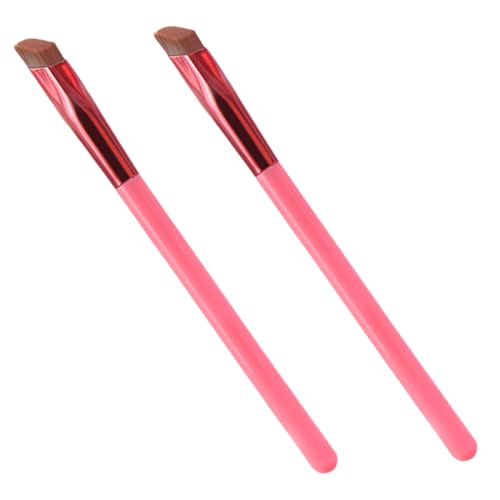 DECOMELODY 2 Stück Teiliges Augenbrauen Pinselset Profi Makeup Brush mit Schräger Spitze Multifunktional für Augenbrauen und Eyeliner Langlebig und Tragbar Geeignet für Damen und Herren PVC von DECOMELODY