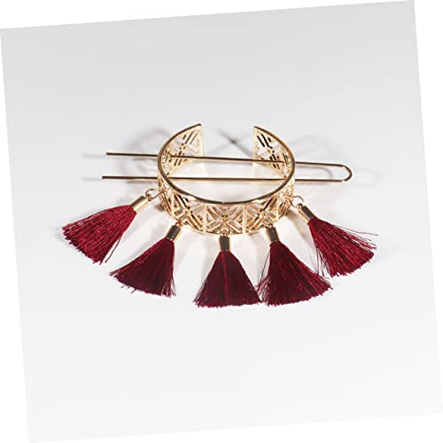 DECOMELODY 2 Stück Teiliges Haarstab mit Geometrischem Hohlem Design und Retro Quasten Langlebige Haarnadeln für Damen Stilvoller Dutt Halter Praktisch und Schonend für Haare von DECOMELODY