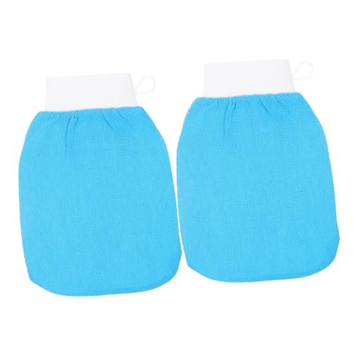 DECOMELODY 2 Stück Teiliges Peeling Handschuh aus Rauem Kunstfaser Material zum Körperpeeling und Hauterneuerung Komfortabel und Hautschonend für Dusche und Bad Geeignet für Mädchen und von DECOMELODY