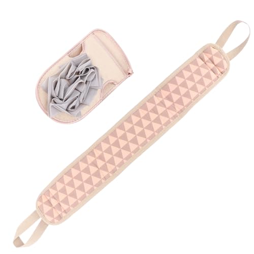 DECOMELODY 2 Stück Teiliges Rücken Peeling mit Massagehandschuh und Streifen Badetuch Doppelseitiger Körper Scrubber zur Sanften und Entfernung Abgestorbener Haut für Glatte und Frische von DECOMELODY