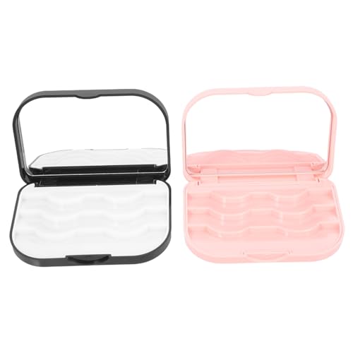 DECOMELODY 2 Stück Teiliges Wimpern Aufbewahrungsset mit Verpackung Leichtes Tragbares Lash Case für Künstliche Wimpern Praktischer Organizer für Reisen und Alltag Langlebiger von DECOMELODY