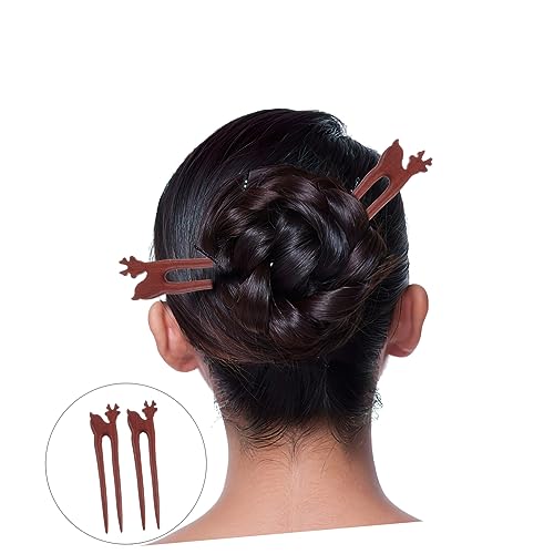 DECOMELODY 2 Stück Traditionelle U Förmige Holz Haarnadeln für Damen Chinesischer Haarschmuck Haargabeln für Dutt Passend zu Hanfu und Brautfrisuren Eleganter Haarschmuck für Festliche DECOMELODY 2 Stück Traditionelle U Förmige Holz Haarnadeln für Damen Chinesischer Haarschmuck Haargabeln für Dutt Passend zu Hanfu und Brautfrisuren Eleganter Haarschmuck für Festliche von DECOMELODY