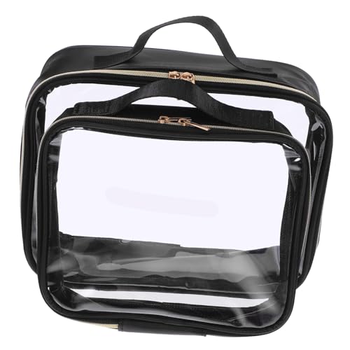 DECOMELODY 2 Stück Transparentes Teiliges Make Up Taschen wasserdichte Kosmetiktasche mit Reißverschluss Große Kapazität Multifunktionale Reise Kulturbeutel für Damen und Herren Tragbar und von DECOMELODY