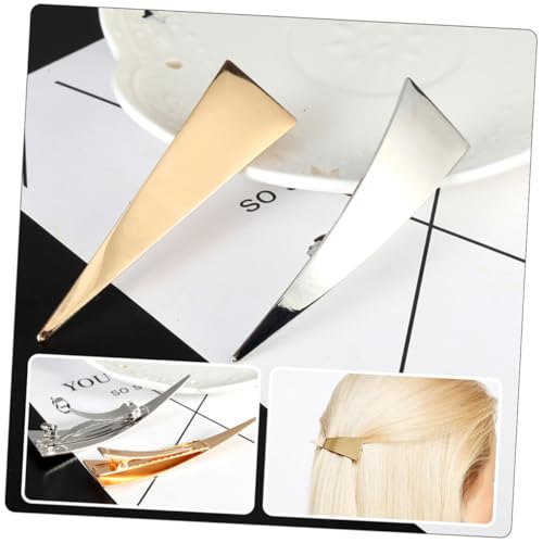 DECOMELODY 2 Stück Triangle Hair Barrettes Duckbill Clips Haarspangen Damen Mädchen Sicherer Griff Ziepen Modisch Elegant für Alltag und Besondere Anlässe Langlebig und Hautfreundlich von DECOMELODY