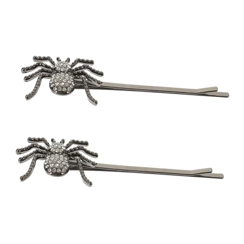 DECOMELODY 2 Stück Vintage Haarklammern mit Spinnenmotiv Kleine Haarnadeln mit Strass Robuste Haarspangen für Damen und Teenager Dekorative Haarschmuck Accessoires für Vielseitige Frisuren von DECOMELODY