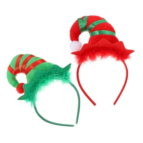 DECOMELODY 2 Stück Weihnachtliche Haarreifen mit Glocken und Design Dekorative Festival Kopfbedeckung für Erwachsene Robustes Material für Weihnachtsfeiern und Karneval von DECOMELODY