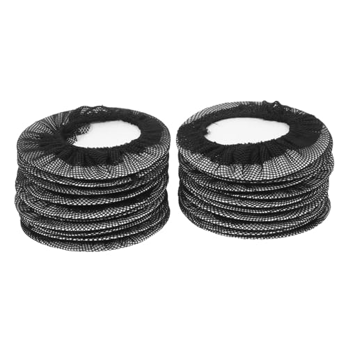 DECOMELODY 20stücke Ballett-haarnetz Dutt-abdeckung Elastischer Rand Wiederverwendbar Netz-haarnetz Für Mädchen Tanzzubehör Mittelschwarz Haar-dutt-maker Haarnetz-wickel von DECOMELODY