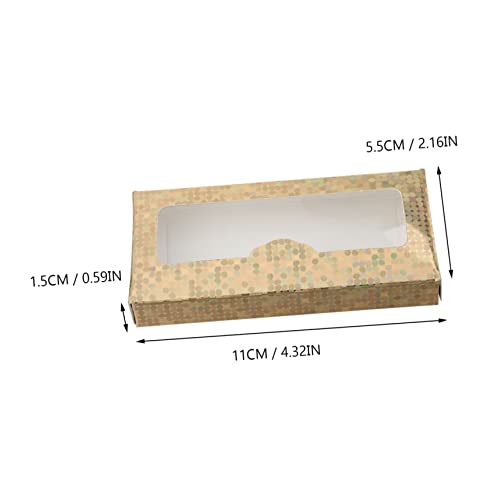 DECOMELODY 20 Stück Teiliges Papier Wimpern Aufbewahrungsboxen mit Sichtfenster Leichte Tragbare False Eyelash Organizer für Make up Tasche für Reisen Alltag Dating und Kosmetik Aufbewahrung von DECOMELODY