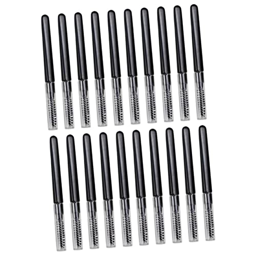 DECOMELODY 20 Stück Teiliges Tragbare Spiralen Augenbrauenbürsten mit Kappe Multifunktionale Nylon Make Up Tools zum Formen von Wimpern und Augenbrauen Leicht und Langlebig für Damen und von DECOMELODY
