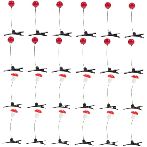 DECOMELODY 24 Stück Teiliges Pflanzen Haarspangen für Mädchen Kreative Haarnadeln mit Realistischer Pflanzenoptik Langlebig Vielseitig Einsetzbar für Alltag Geburtstag Cosplay und von DECOMELODY