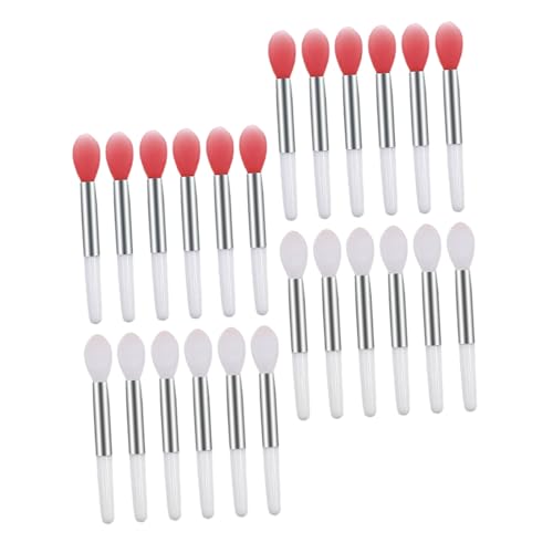 DECOMELODY 24stücke Silikon Lippenpinsel Applikator Für Lippenstift Tragbar Transparent Frauen Make up Werkzeug Silikon Für Präzises Auftragen von DECOMELODY