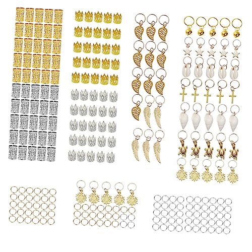 DECOMELODY 250stücke Dreadlock Ringe Metall Haaraccessoires Für Flechtfrisuren Haarschmuck Für Verschiedene Anlässe Leicht Und Schonend Für Haar von DECOMELODY