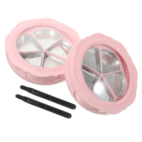 DECOMELODY 2sätze Lippenstift Und Lidschatten Box Mit Spiegel Und Pinsel Leere Kosmetik Aufbewahrung Für Blush Augen Makeup Und Lippenpflege Für Kreative von DECOMELODY