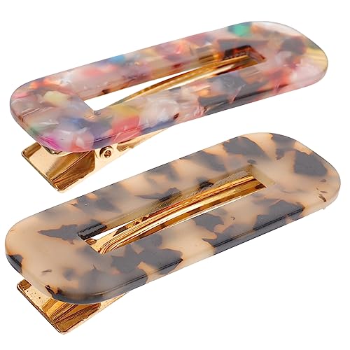 DECOMELODY 2stücke Zwei Farben Hair Clips Für Mädchen Acryl Haarspangen Entenschnabel Haarschmuck Für Frauen Und Junge Mädchen Für Partys Und Stylingaccessoires von DECOMELODY