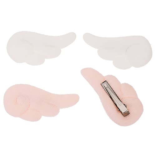 DECOMELODY 2paare Angel Wings Haarklammern Dekorative Haarspangen Für Frauen Weiß Rosa Süße Accessoires Für Besondere Anlässe Cosplay Und Hochzeiten von DECOMELODY