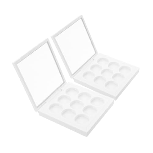 DECOMELODY 2pcs DIY Make -up Palette Leere Lidschatten Palette 9 Gitter Nachfüllbare Lidschatten -make -up -palette -speicherbox Für Lippenstift Blush Highlighter Contour Concealer von DECOMELODY
