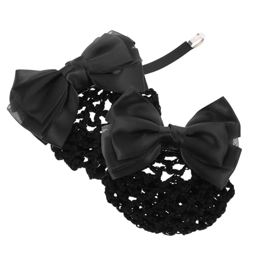 DECOMELODY 2stücke Haarnetz-abdeckungen Mit Schleife Haarnetz-clips Haar-accessoires Dutt-abdeckungen Für Frauen Und Mädchen von DECOMELODY