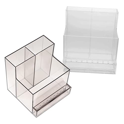 DECOMELODY 2stücke Nagelbohrer Aufbewahrungsbox Transparent Und Dunkel Organizer Für Nagelkunst Polierköpfe Für Salon Und Heimgebrauch Einfach Zu Erreichen Lagern von DECOMELODY