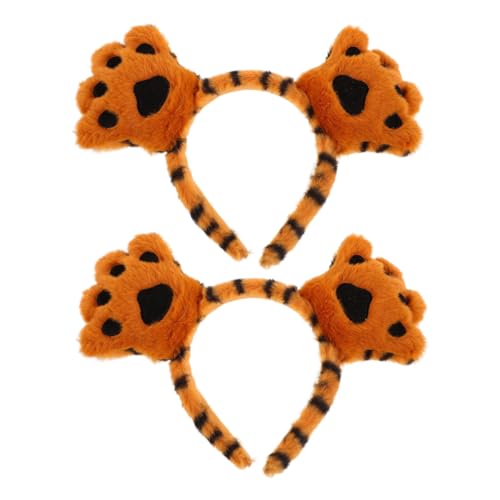 DECOMELODY 2stücke Plüsch Tiger-haarreif Mit Ohren Süßes Kostümzubehör Für Halloween Cosplay Partys Und Mottoshows Für Mädchen Und Frauen von DECOMELODY