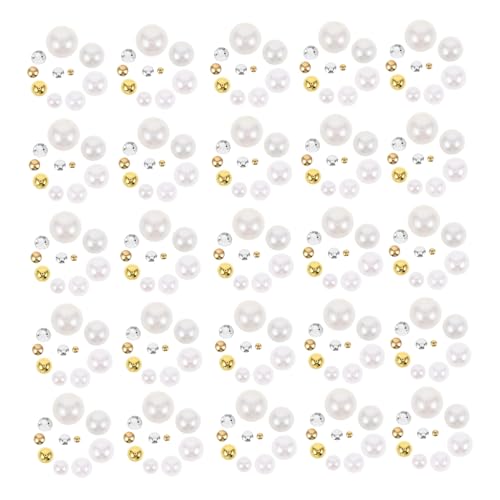 DECOMELODY 3 Boxen Nagelperlen Rund und Strass Flatback Charms aus Kunststoff Langlebige Maniküre Dekorationen für Hochzeit Party Nail Art Schmuck von DECOMELODY