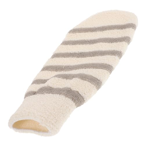 DECOMELODY 3 Stück Badetuch hautpflege hautreinigung Langlebiger Peelinghandschuh Hautpeelinghandschuh Körperpeeling Handschuh Badehandschuhe Peelinghandschuhe Peeling Mitt Flachs Beige von DECOMELODY