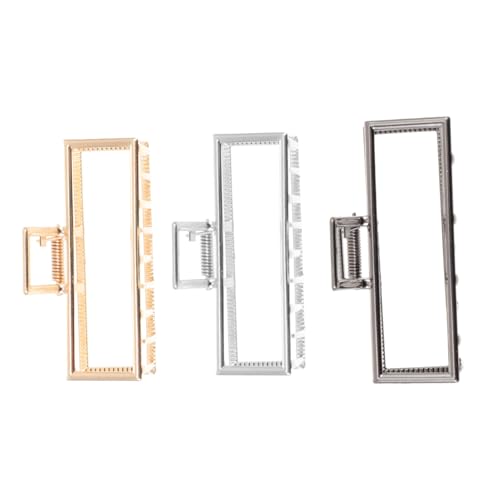 DECOMELODY 3 Stück Große Metall Haarspangen für Damen und Mädchen Langlebige Haarklammern für Dickes Haar Modischer Haarschmuck für Bad Make Up und Alltag Rutschfeste Styling Clips in Gold von DECOMELODY