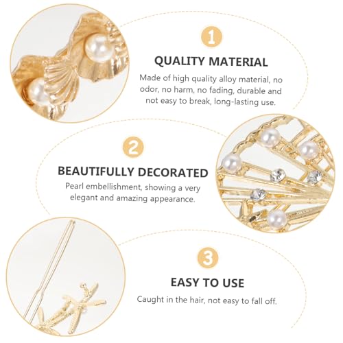 DECOMELODY 3 Stück Metall Perlen Haarspangen Damen Haarklammern aus Legierung mit Perlen für Hochzeit Party Alltag Geeignet für Dickes Dünnes Haar Langlebig und Elegant von DECOMELODY