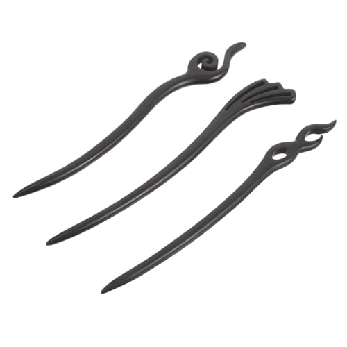 DECOMELODY 3 Stück Teiliges Holz Haarstäbe Chinesische Antike Haarnadeln Retro Haarpin Leicht und Bequem für Damen Traditioneller Haarschmuck Elegant und Handgefertigt Passend zu Hanfu und von DECOMELODY