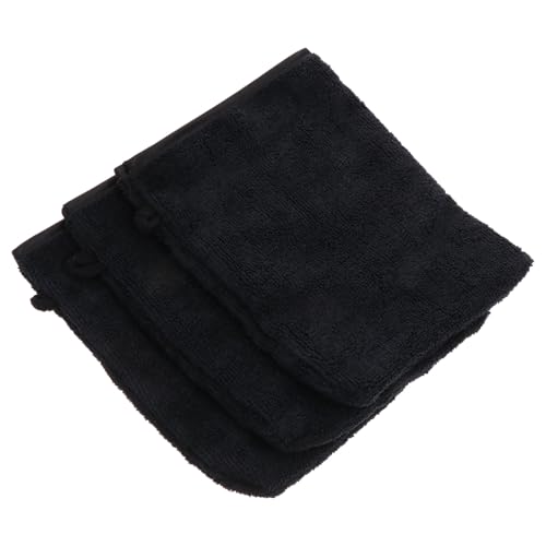 DECOMELODY 3 Stück Teiliges Makeup Entferner Handschuhe aus Atmungsaktivem Saugfähigem Material Sanfte für Empfindliche Haut Praktische Gesichtspflege für Zuhause und Reisen Schwarz von DECOMELODY