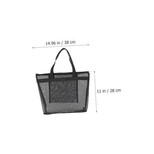 DECOMELODY 3 Stück Teiliges Mesh Strandtaschen Multifunktionale Kosmetiktasche mit Reißverschluss Transparenter Kulturbeutel Geräumig Leicht für Reisen Strand und Bad Praktischer Organizer von DECOMELODY