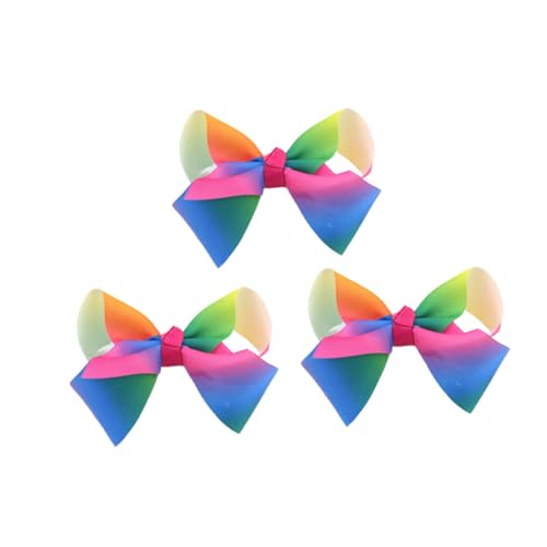 DECOMELODY 3 Stück Teiliges Regenbogen Haarspangen mit Farbverlauf Haarklammern für Mädchen und Kleinkinder Langlebige Bunte Haaraccessoires für Alltag Schule und Festlichkeiten von DECOMELODY