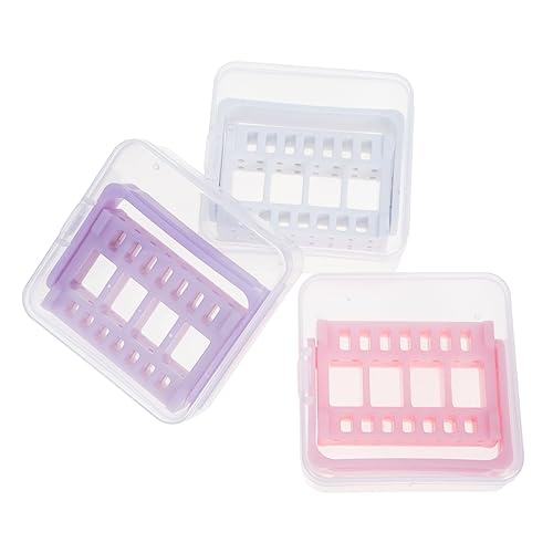 DECOMELODY 3stücke Nagelbohrer Aufbewahrungsbox Praktischer Halter Für Nagelbohrer Und Schleifköpfe Kompakte Und Tragbare Nagelwerkzeug-organizer Weiß von DECOMELODY