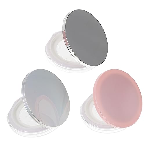 DECOMELODY 3-teiliges Stilvolles Puff-box-make-up-etui Nachfüllbarer Tragbarer Organizer von DECOMELODY