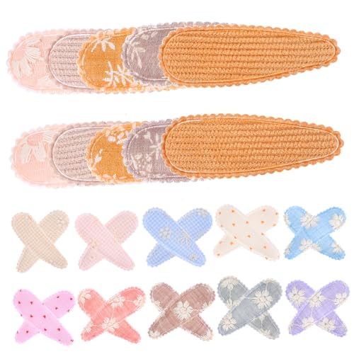 DECOMELODY 30 Stck Teiliges Kleine Haarklammern aus Stoff Dekorative Haarspangen für Mädchen Sichere Rutschfeste Haarklammern für für Geburtstage Partys und Alltag von DECOMELODY