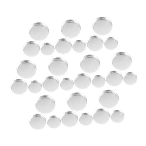 DECOMELODY 30 Stück Runde Lidschatten Pfännchen Aluminium Leer Kompakt Leicht DIY Kosmetikpalette für Make Up Zubehör Reise Geeignet von DECOMELODY