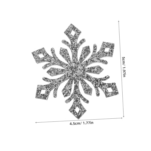 DECOMELODY 30 Stück Teiliges DIY Haarklammern Schneeflocken Glänzend Silber Glitzernde Haarspangen für Bastelbedarf zum Aufnähen und Gestalten von Haar und Kleidungsaccessoires von DECOMELODY