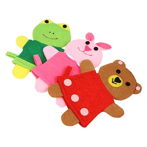 DECOMELODY 3Stücke Waschhandschuhe Weiche Badewaschlappen für Junge Mädchen und Kleinkinder Cartoon Design Sanfte Hautreinigung und Massage für Entspannende Baderituale von DECOMELODY