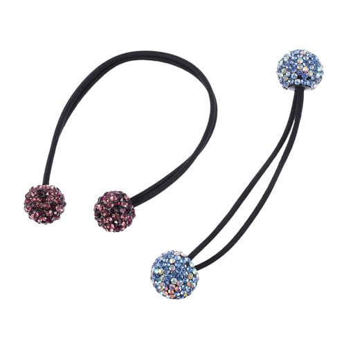 DECOMELODY 3stücke Strass Haarband Glitzer Seil Mit Haarring Pferdeschwanzhalter Krawatte Kopfschmuck Für Damen Und Mädchen von DECOMELODY