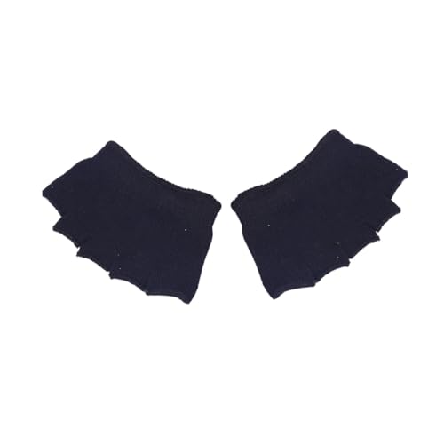 DECOMELODY 4 Paar Damen Peep Toe Socken aus Premium Baumwolle Atmungsaktive Elastische Offene Zehensocken mit Vorfußstütze Unsichtbar für Yoga Fitness und Alltag Schwarz von DECOMELODY