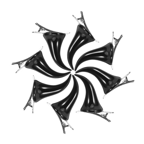 DECOMELODY 4 Paare Gothic Teufelshorn Haarclips Halloween Haarschmuck Damen Clip Styling Zubehör für Karneval Cosplay Party und Bühnenauftritte von DECOMELODY