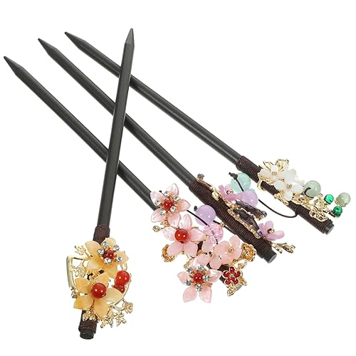 DECOMELODY 4 Stück Blumen-haarschmuck Haarstäbchen Haarnadel Haarstäbchen Für Frauen Perlen Für Haare Essstäbchen Für Mädchenhaare Chinesische Haarstäbchen Lockenwickler Metall DECOMELODY 4 Stück Blumen-haarschmuck Haarstäbchen Haarnadel Haarstäbchen Für Frauen Perlen Für Haare Essstäbchen Für Mädchenhaare Chinesische Haarstäbchen Lockenwickler Metall von DECOMELODY