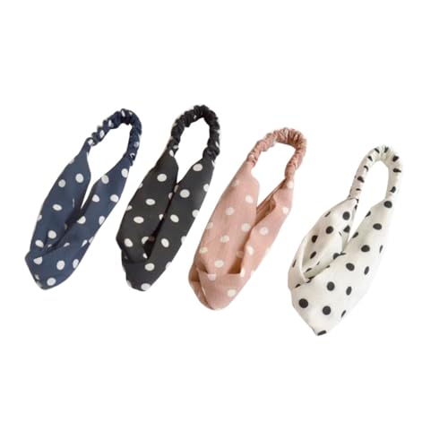DECOMELODY 4 Stück Breites Damen Stirnband Elastisches Sport Haarband mit Punktmuster Atmungsaktiv und Bequem Vielseitig für Yoga Duschen Make Up und Alltag Passend für Kopfgrößen DECOMELODY 4 Stück Breites Damen Stirnband Elastisches Sport Haarband mit Punktmuster Atmungsaktiv und Bequem Vielseitig für Yoga Duschen Make Up und Alltag Passend für Kopfgrößen von DECOMELODY