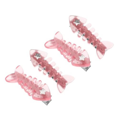 DECOMELODY 4 Stück Fischgräten Haarspangen für Damen Niedliche Haarklammern mit Entenschnabel design Sicherer Halt für und Vielseitige Frisuren Süßer Haarschmuck für Mädchen von DECOMELODY