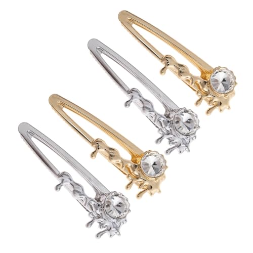 DECOMELODY 4 Stück Glitzernde Strass haarspangen Metall Haarklammern mit Kristallbesatz für Stilvolles Haarstyling Langlebig Rostfrei Geeignet für Hochzeit Party und Alltag Damen Haarschmuck DECOMELODY 4 Stück Glitzernde Strass haarspangen Metall Haarklammern mit Kristallbesatz für Stilvolles Haarstyling Langlebig Rostfrei Geeignet für Hochzeit Party und Alltag Damen Haarschmuck von DECOMELODY