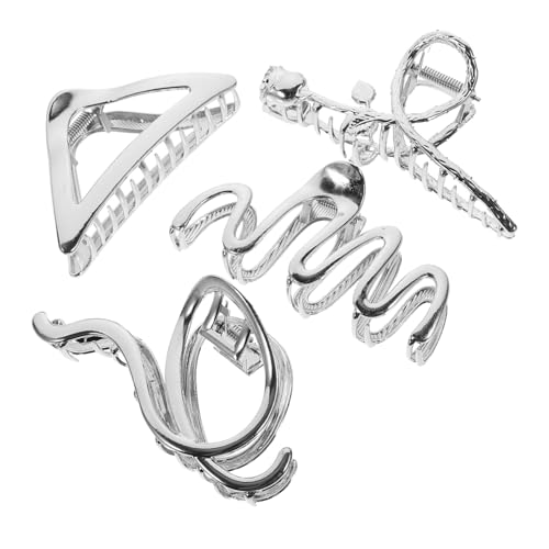 DECOMELODY 4 Stück Große Haarklammern aus Metall für Dickes Haar Modische Haarschmuck Clips für Frauen und Mädchen Teiliges Stilvolle Haarklammern für Büro und Alltag von DECOMELODY