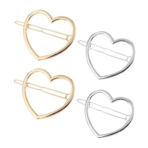 DECOMELODY 4 Stück Herz Haarspangen Legierung Haarnadeln Für Mädchen Und Frauen Süße Haarclips Für Hochzeiten Jubiläen Alltag Einfach Zu Tragen von DECOMELODY