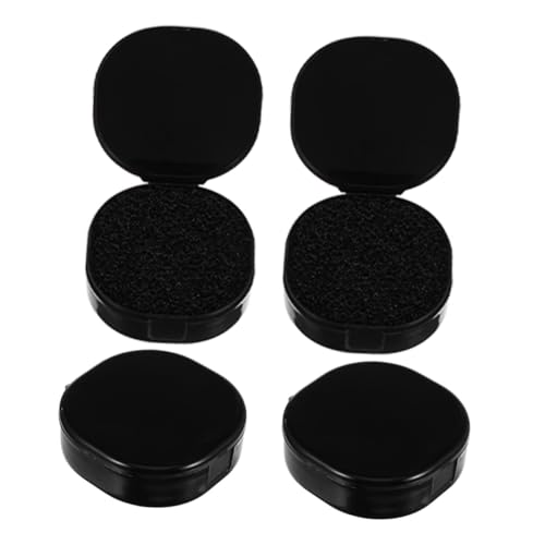 DECOMELODY 4 Stück Make up pinsel reinigungsschwamm mit Praktischer Box Weicher Schwamm für Trockene Farben Sicherer und Langlebiger Kosmetikpinselreiniger für Frauen von DECOMELODY