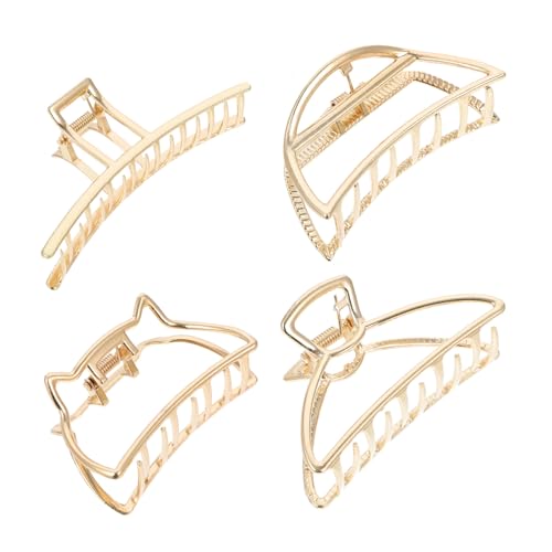 DECOMELODY 4 Stück Metal Haarspange Teiliges Große Haarklammer für Dickes und Normales Haar Rutschfest Modischer Haarclip für Damen zum Frisieren und Fixieren bei Alltag und Reisen von DECOMELODY