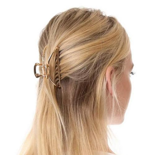 DECOMELODY 4 Stück Metall Haarklammern Große Haarklammern mit Zähnen für Frauen zum Duschen Make up Vielseitig Einsetzbar Geeignet für Dickes und Dünnes Haar Eleganter Haarschmuck von DECOMELODY
